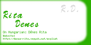 rita denes business card